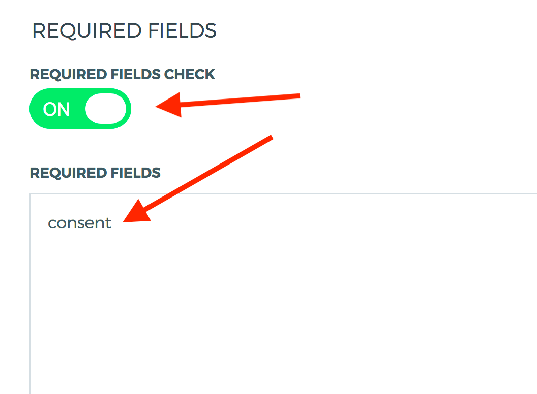 Consent required setting.
